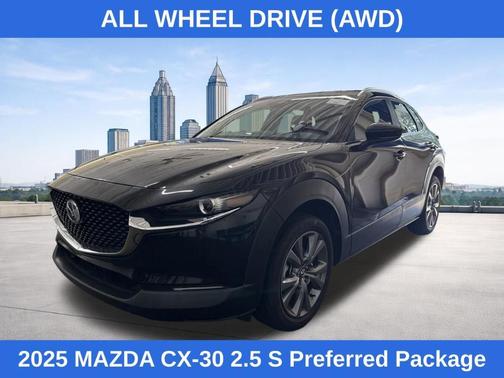 Jet Black Mica 2025 Mazda CX-30 2.5 S Preferred Package