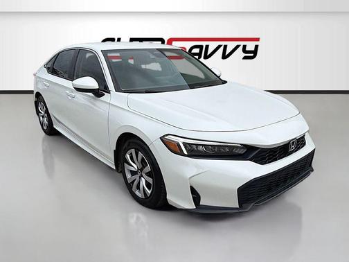 Platinum White Pearl 2025 Honda Civic LX