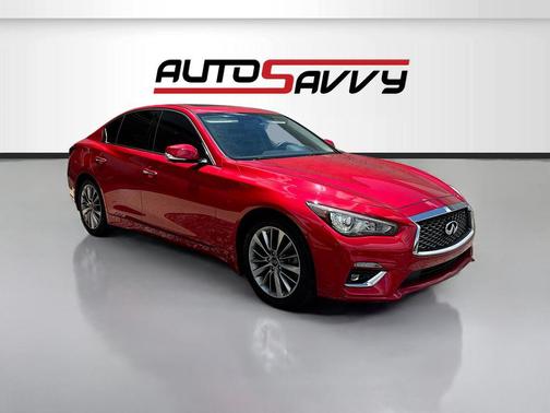 Dynamic Sunstone Red 2022 INFINITI Q50 3.0t LUXE