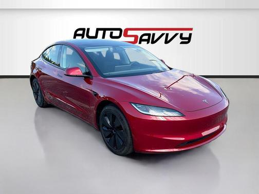 Ultra Red 2025 Tesla Model 3 Long Range