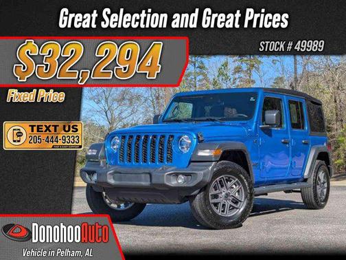 Hydro Blue Pearlcoat 2024 Jeep Wrangler Sport S