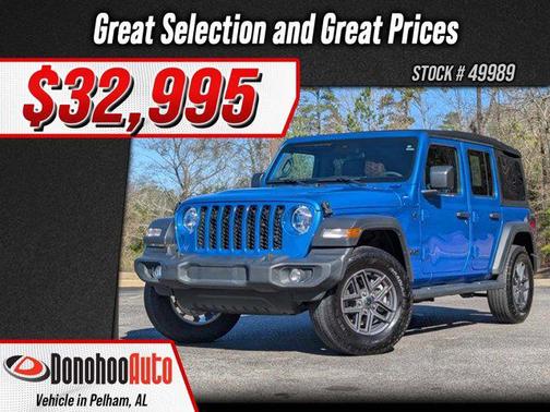 Hydro Blue Pearlcoat 2024 Jeep Wrangler Sport S