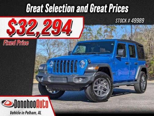 Hydro Blue Pearlcoat 2024 Jeep Wrangler Sport S