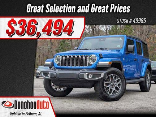 Hydro Blue Pearlcoat 2024 Jeep Wrangler 4-Door Sahara 4x4