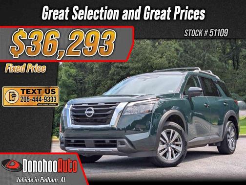 Obsidian Green Pearl 2025 Nissan Pathfinder SL 4WD