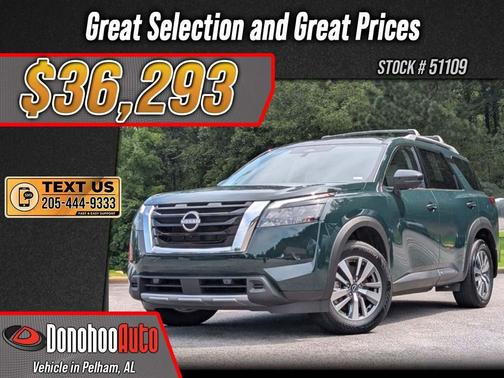 Obsidian Green Pearl 2025 Nissan Pathfinder SL 4WD