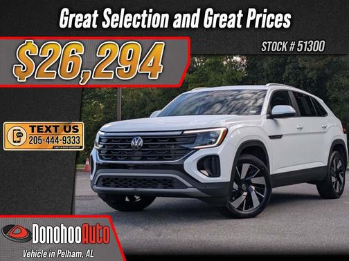Pure White 2024 Volkswagen Atlas Cross Sport 2.0T SE w/Technology