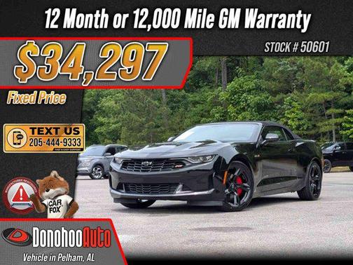 Black 2022 Chevrolet Camaro RWD Convertible LT1