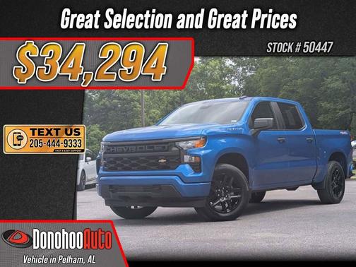 Glacier Blue Metallic 2024 Chevrolet Silverado 1500 Custom