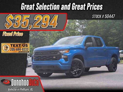 Glacier Blue Metallic 2024 Chevrolet Silverado 1500 Custom