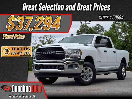 Bright White Clearcoat 2023 RAM 2500 Big Horn Crew Cab 4x4 6'4' Box