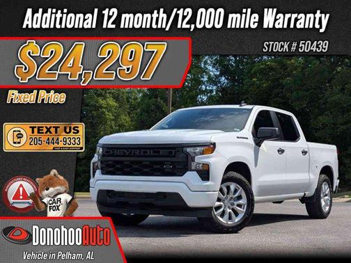 Summit White 2023 Chevrolet Silverado 1500 Custom