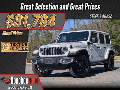 Bright White Clearcoat 2025 Jeep Wrangler 4xe Sahara