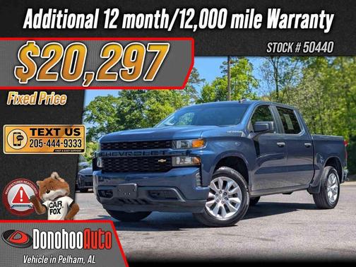 Northsky Blue Metallic 2021 Chevrolet Silverado 1500 Custom