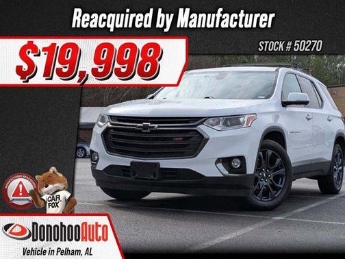 Summit White 2019 Chevrolet Traverse RS