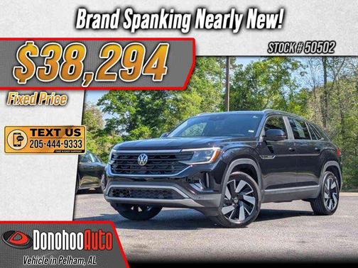 Deep Black Pearl 2025 Volkswagen Atlas Cross Sport 2.0T SEL