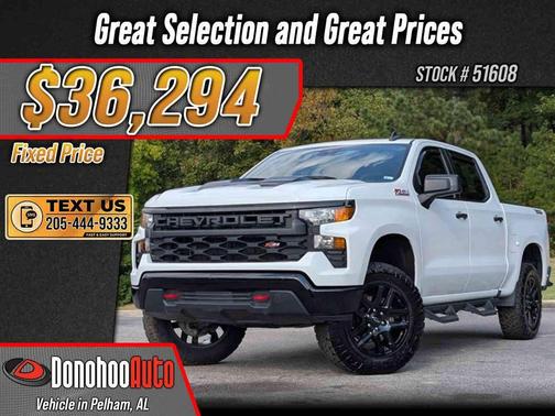 Summit White 2022 Chevrolet Silverado 1500 Custom Trail Boss