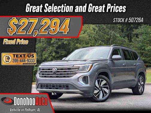 Platinum Gray Metallic 2024 Volkswagen Atlas 2.0T SE w/Technology