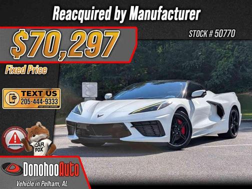 Arctic White 2023 Chevrolet Corvette Stingray w/3LT
