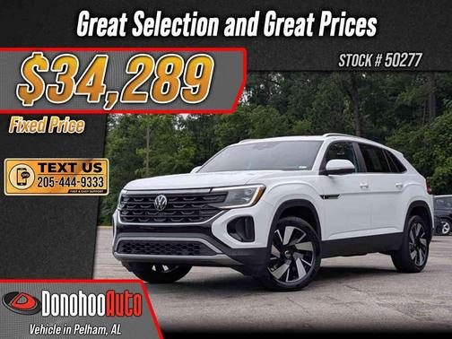 Pure White 2025 Volkswagen Atlas Cross Sport 2.0T SE w/Technology