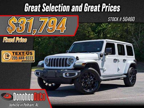Bright White Clearcoat 2025 Jeep Wrangler 4xe Sahara