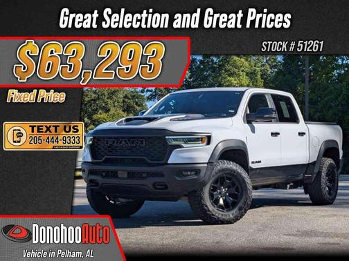 Bright White Clearcoat 2025 RAM 1500 RHO Crew Cab 4x4 5'7' Box