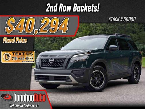 Obsidian Green Pearl 2025 Nissan Pathfinder Rock Creek 4WD