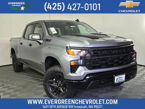 Sterling Gray Metallic 2026 Chevrolet Silverado 1500 Custom Trail Boss