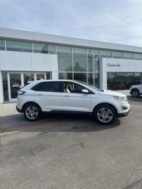 White Platinum Clearcoat Metallic 2018 Ford Edge Titanium