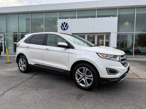 White Platinum Clearcoat Metallic 2018 Ford Edge Titanium