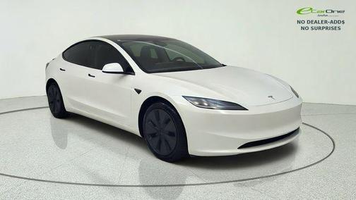 Pearl White Multi-Coat 2025 Tesla Model 3 Long Range