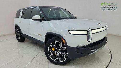 Glacier White 2024 Rivian R1S Adventure Quad Motor Large Pack