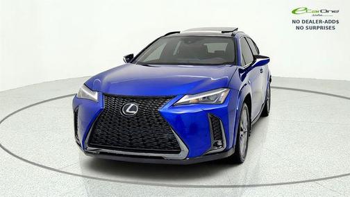 Ultrasonic Blue Mica 2.0 with Obsidian Roof 2024 Lexus UX 250h F Sport