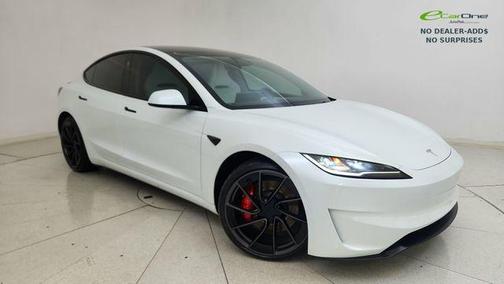 Pearl White Multi-Coat 2025 Tesla Model 3 Performance