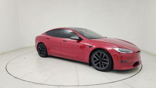 Red Multi-Coat 2021 Tesla Model S Plaid