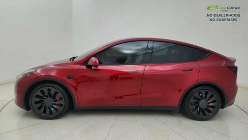 Ultra Red 2025 Tesla Model Y Performance Dual Motor All-Wheel Drive