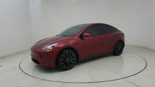 Ultra Red 2025 Tesla Model Y Performance Dual Motor All-Wheel Drive