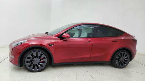 Ultra Red 2025 Tesla Model Y Performance Dual Motor All-Wheel Drive