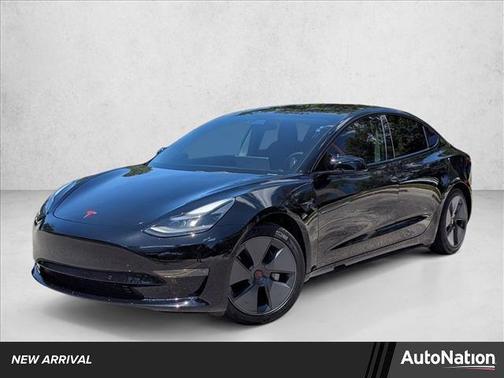 Solid Black 2021 Tesla Model 3 Standard Range Plus