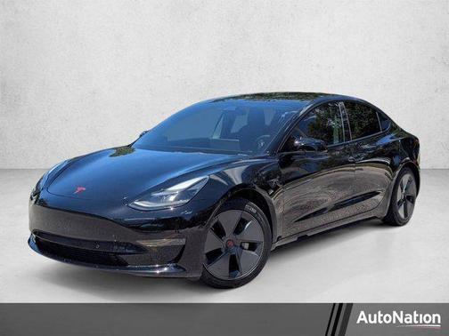Solid Black 2021 Tesla Model 3 Standard Range Plus