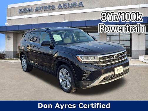 Deep Black Pearl 2021 Volkswagen Atlas 3.6L SE w/Technology