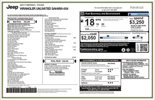 2017 Jeep Wrangler Unlimited Sahara