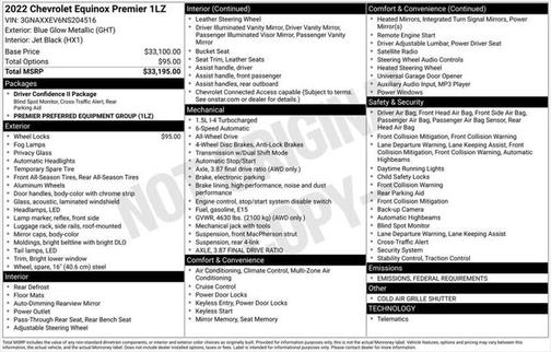2022 Chevrolet Equinox Premier w/1LZ