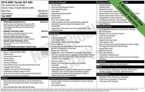 2016 GMC Terrain SLT