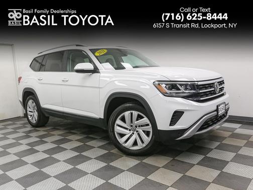 Pure White 2021 Volkswagen Atlas 3.6L SEL