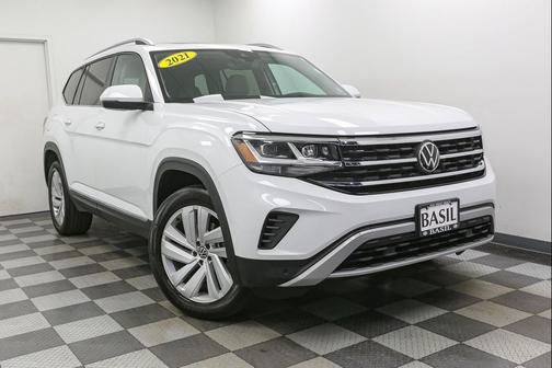 Pure White 2021 Volkswagen Atlas 3.6L SEL