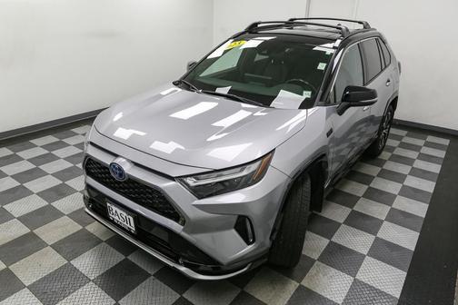 Silver Sky Metallic/Midnight Black Metallic 2023 Toyota RAV4 Prime XSE