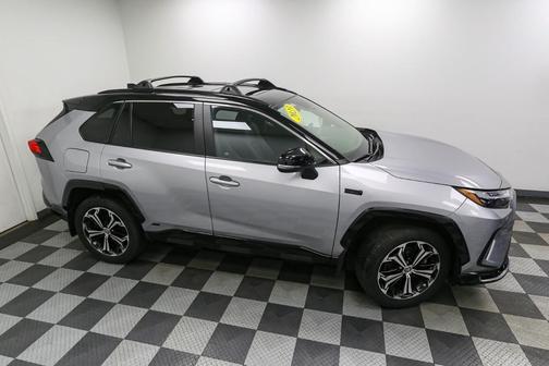 Silver Sky Metallic/Midnight Black Metallic 2023 Toyota RAV4 Prime XSE