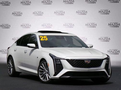 Crystal White Tricoat 2025 Cadillac CT5 Premium Luxury