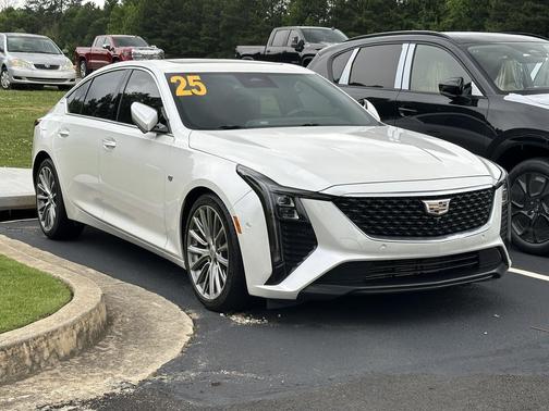 Crystal White Tricoat 2025 Cadillac CT5 Premium Luxury